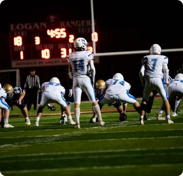 A high school football game.